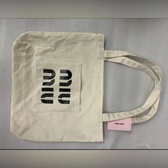 Miu Miu Parfums Collection Tote Bag; 100% Cotton; NWT - Picture 6 of 7